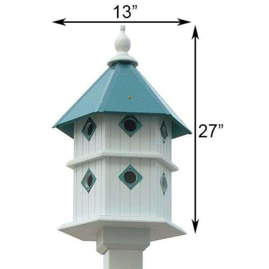 * A Wing And A Prayer Chateau Bird House With Verdigris Roof | Bird Houses