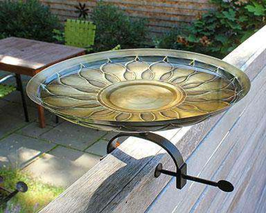 * Achla African Daisy Bird Bath With Over Rail Bracket | Bird Baths