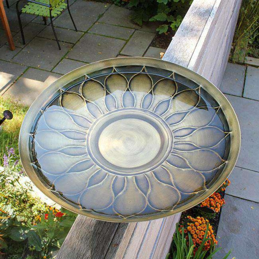 * Achla African Daisy Bird Bath With Over Rail Bracket | Bird Baths