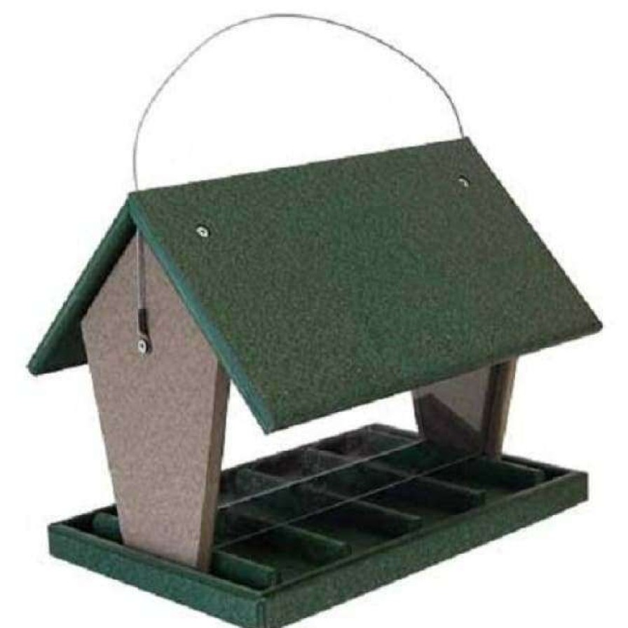 * Songbird Essentials Hopper Green And Brown Bird Feeder, Large | Bird Feeders