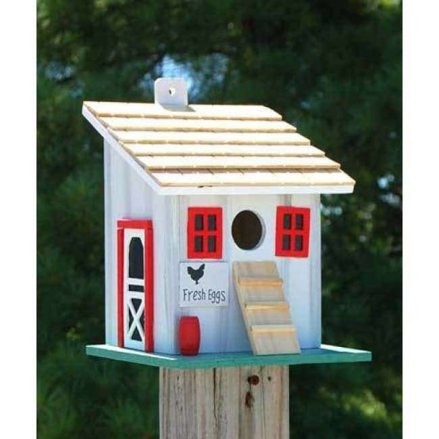 * Home Bazaar Decorative Houses Chicken Coop Small Bird House | Bird Houses