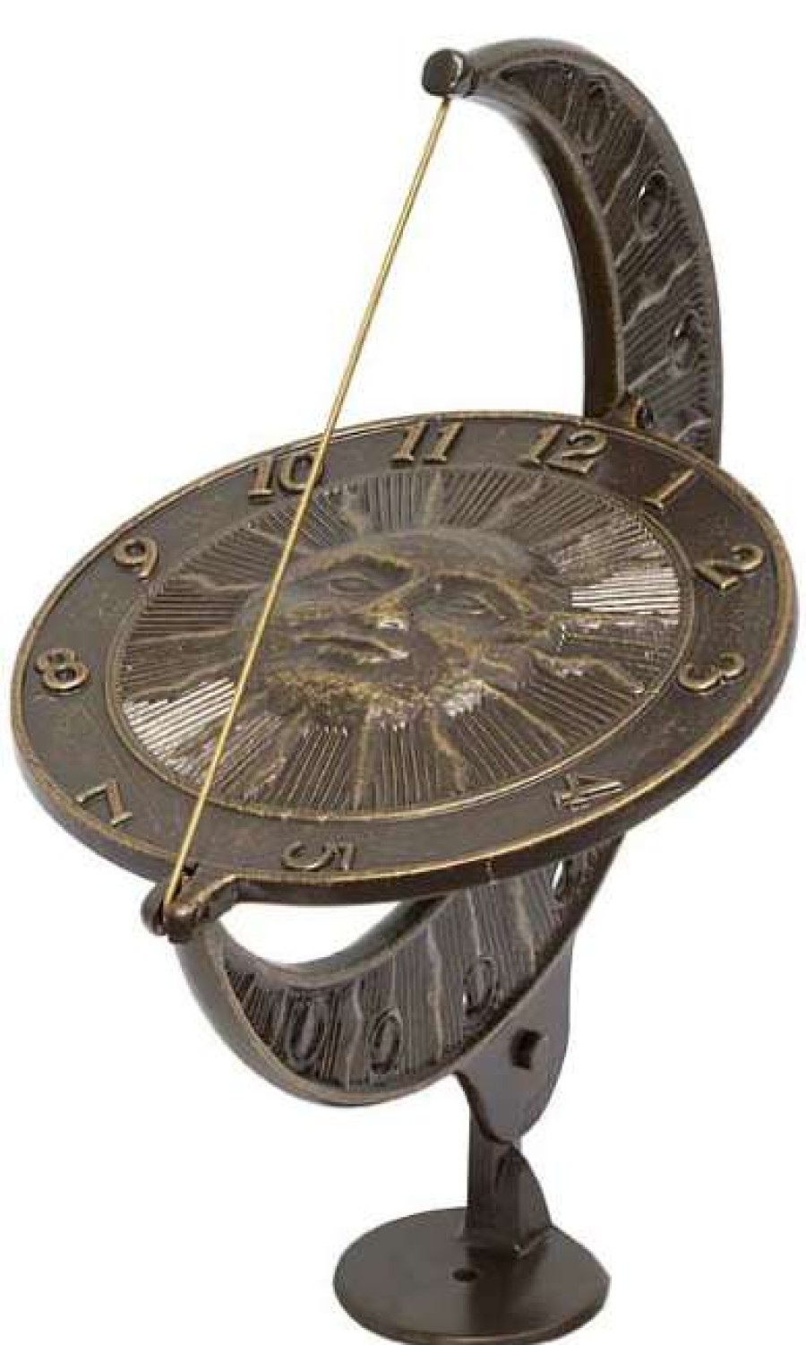 * Whitehall Products Sun And Moon French Bronze 12 Aluminum Sundial Lawn & Garden | Lawn & Garden