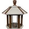 * Green Meadow Houses & Feeders Polywood Recycled Plastic Gazebo Bird Feeder, Brown And Gray Post / Pole Mounted Feeders | Bird Feeders