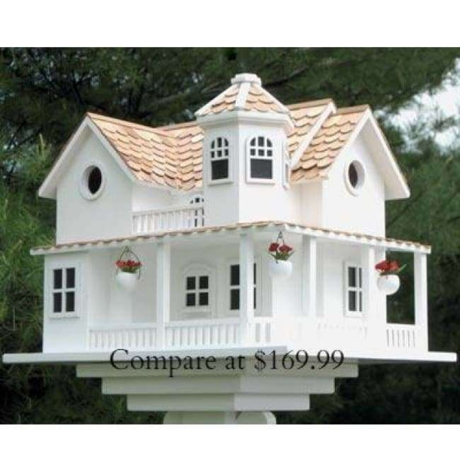 * Home Bazaar Post Lane Cottage Bird House Decorative Houses | Bird Houses