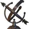 * Rome Industries Armillary Brown Aluminum 10 Sundial With Sunbursts | Lawn & Garden