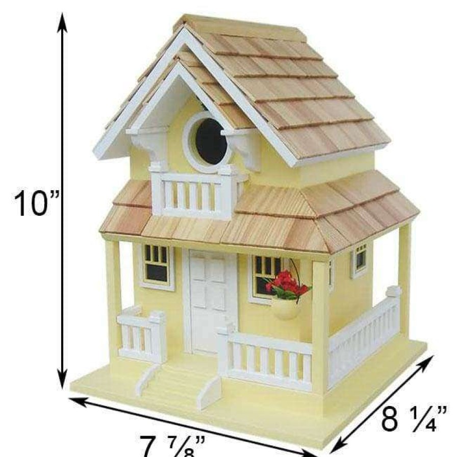 * Home Bazaar Decorative Houses Backyard Cottage Yellow Bird House | Bird Houses