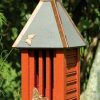 * Heartwood Flutterbye Butterfly House & Pole, Redwood Butterflies | Butterflies