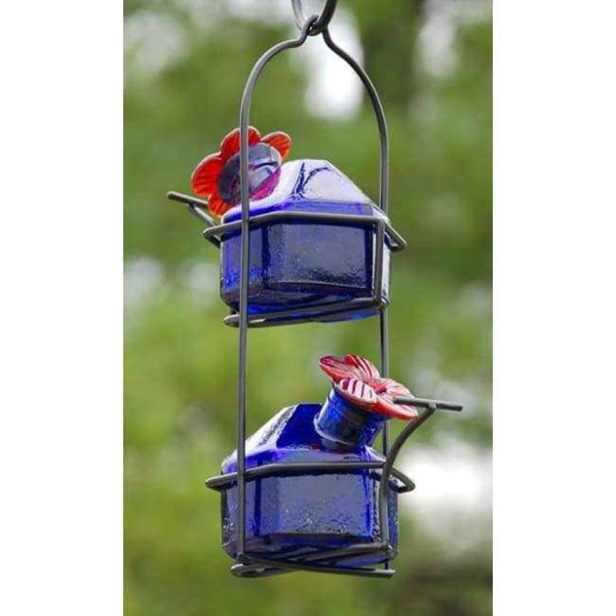 * Parasol Lunch Pail Hummingbird Feeder, Small, Blue Hummingbird Feeders | Bird Feeders