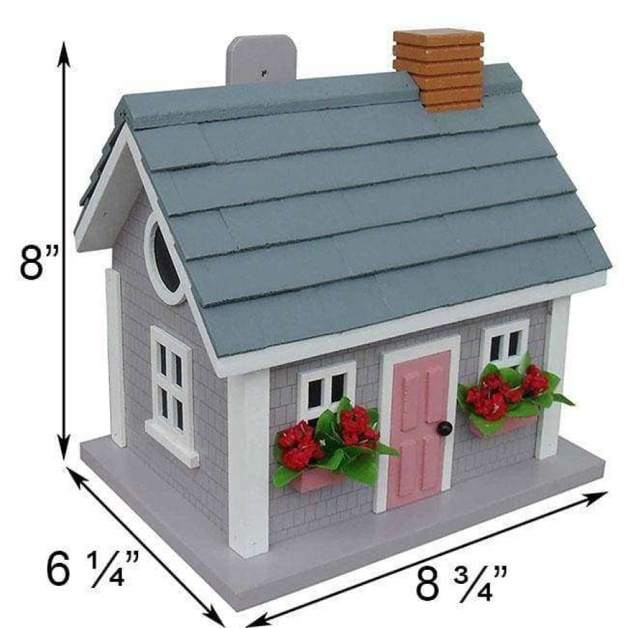 * Home Bazaar Vineyard Cottage Grey Bird House | Bird Houses