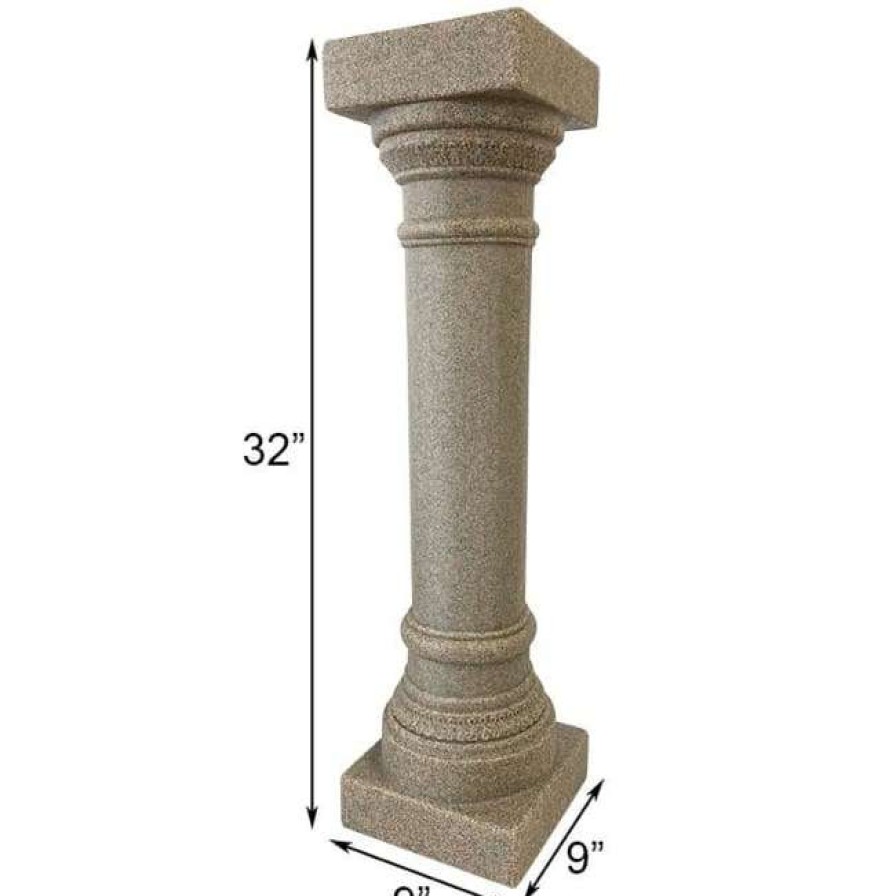 * Emsco Group Greek Column Pedestal, Sandstone Colored, 32 H Lawn & Garden | Lawn & Garden