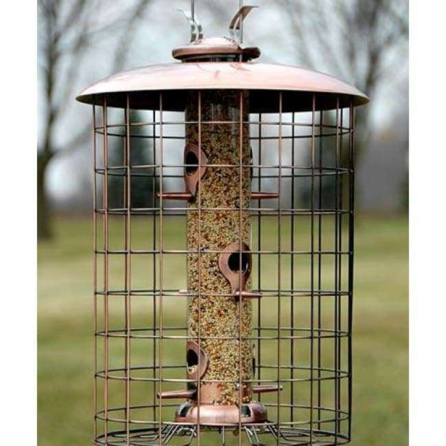 * Woodlink Squirrel-Resistant Brushed Copper Seed Tube Bird Feeder | Bird Feeders