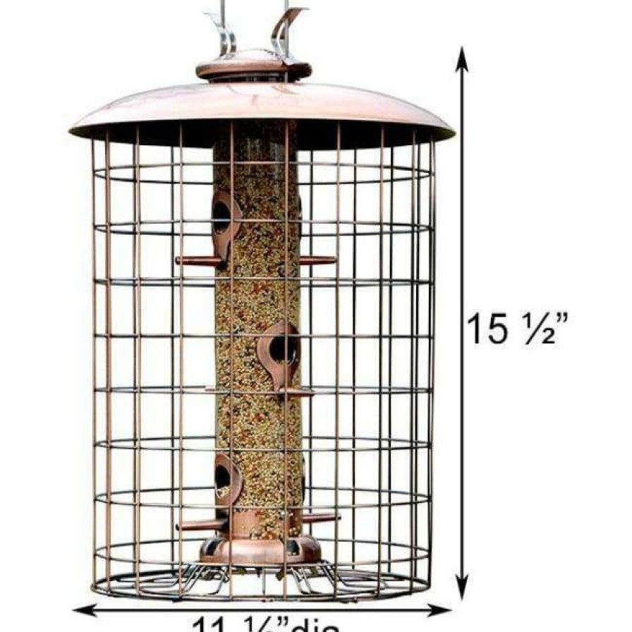 * Woodlink Squirrel-Resistant Brushed Copper Seed Tube Bird Feeder | Bird Feeders