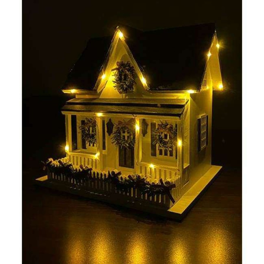 * Home Bazaar Holiday Bird House With Leds Post / Pole Mounted Houses | Bird Houses