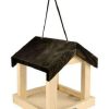 * Esschert Design Hanging Feeders Wooden Fly Through Hanging Platform Feeder | Bird Feeders