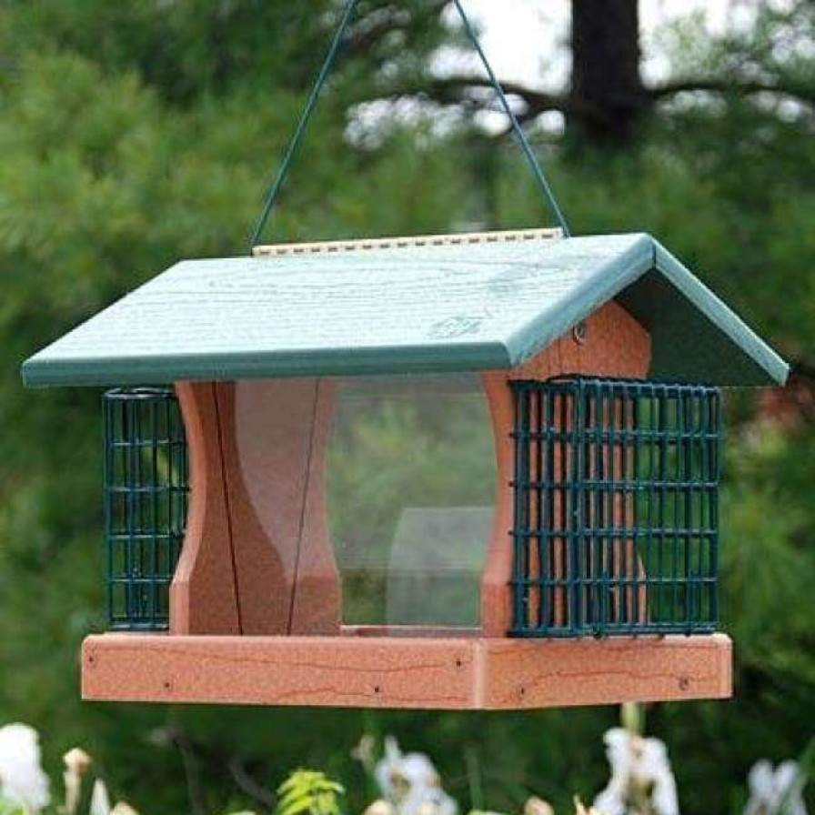 * Woodlink Hanging Feeders Going Green Premier Bird Feeder With Suet Cages | Bird Feeders