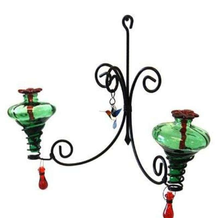 * Parasol Sconce Chandelier Hummingbird Feeder, Green Hummingbird Feeders | Bird Feeders