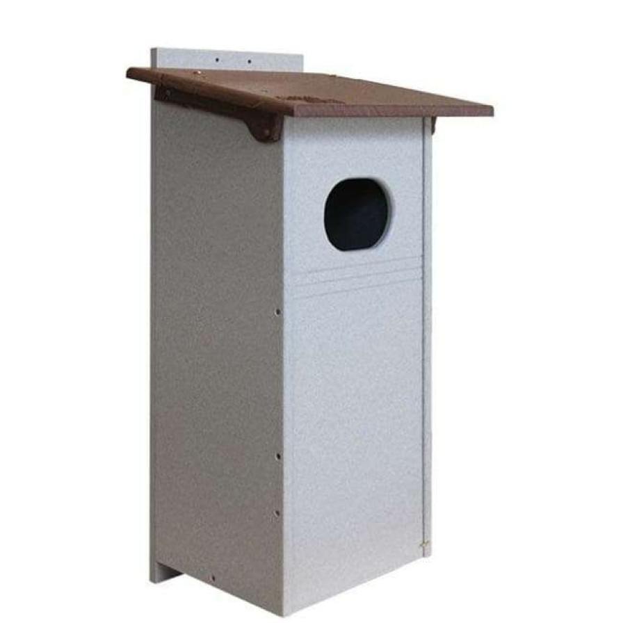 * Green Meadow Houses & Feeders Polywood Brown And Gray Recycled Plastic Wood Duck House | Bird Houses