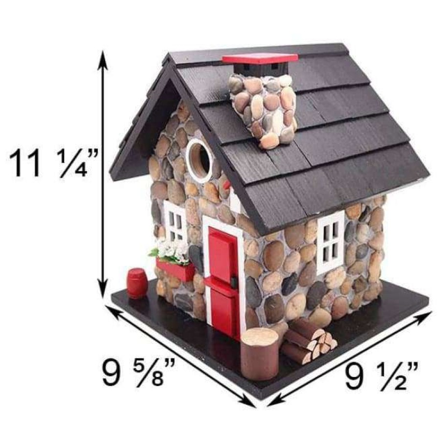 * Home Bazaar Decorative Houses Windy Ridge Stone Bird House | Bird Houses