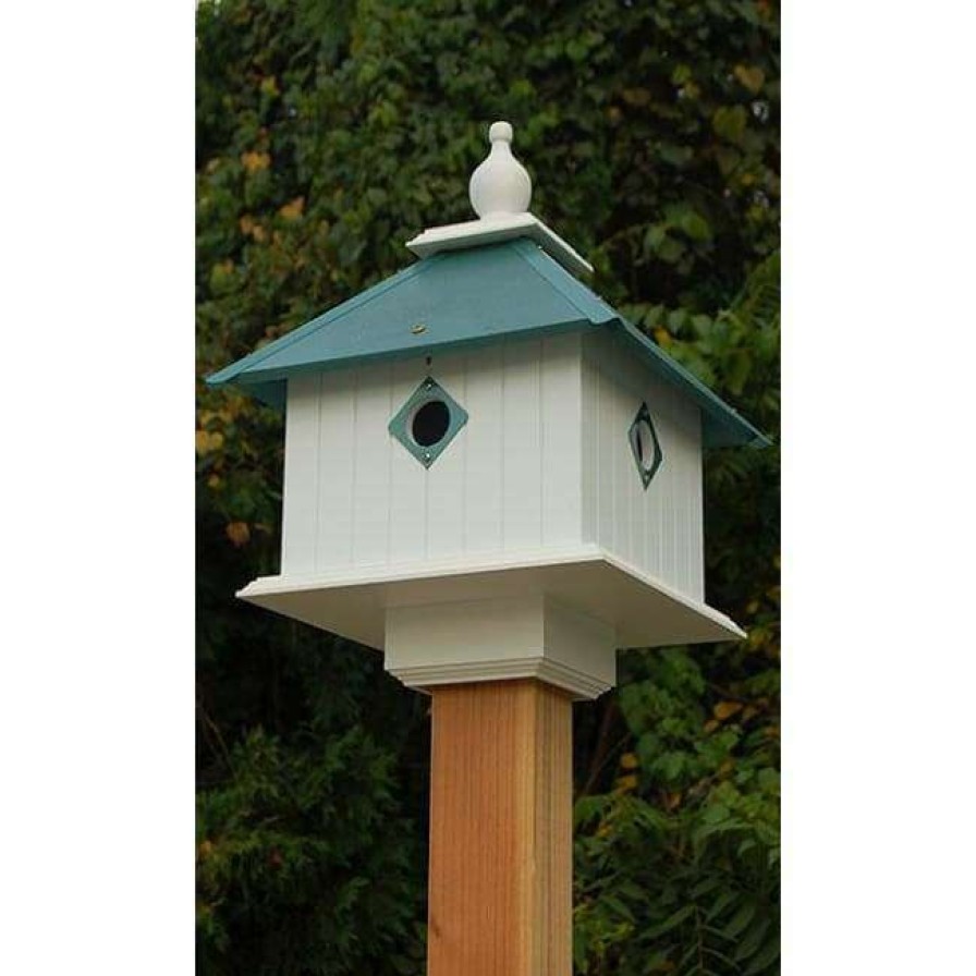 * A Wing And A Prayer Carriage Bird House With Verdigris Roof | Bird Houses