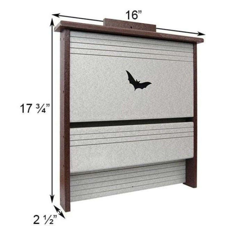 * Green Meadow Houses & Feeders Polywood Recycled Plastic Single Chamber Bat House, 20 Bats | Bats