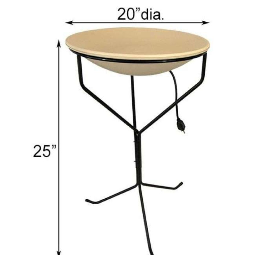 * Allied Precision Heated Bird Bath With Metal Stand, White | Bird Baths