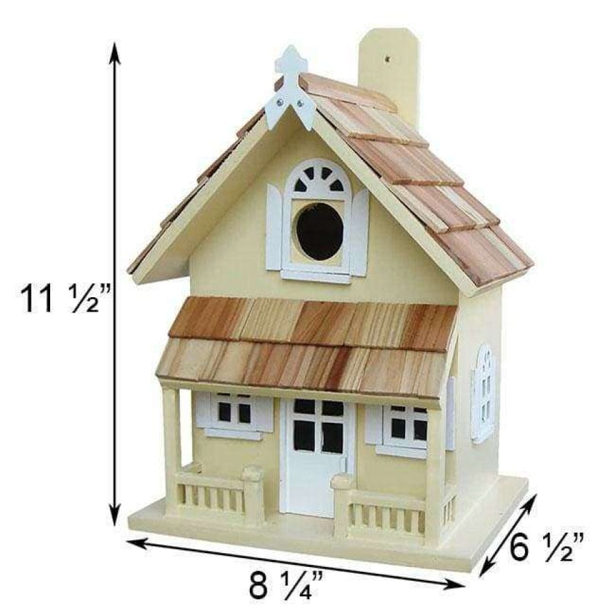 * Home Bazaar Victorian Cottage Butternut Bird House | Bird Houses