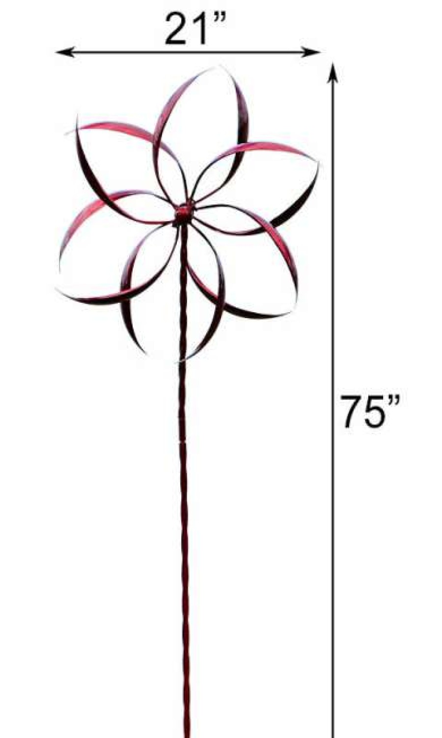 * Ancient Graffiti Kinetic Dual Feather Large 75 Red Wind Spinner Lawn & Garden | Lawn & Garden