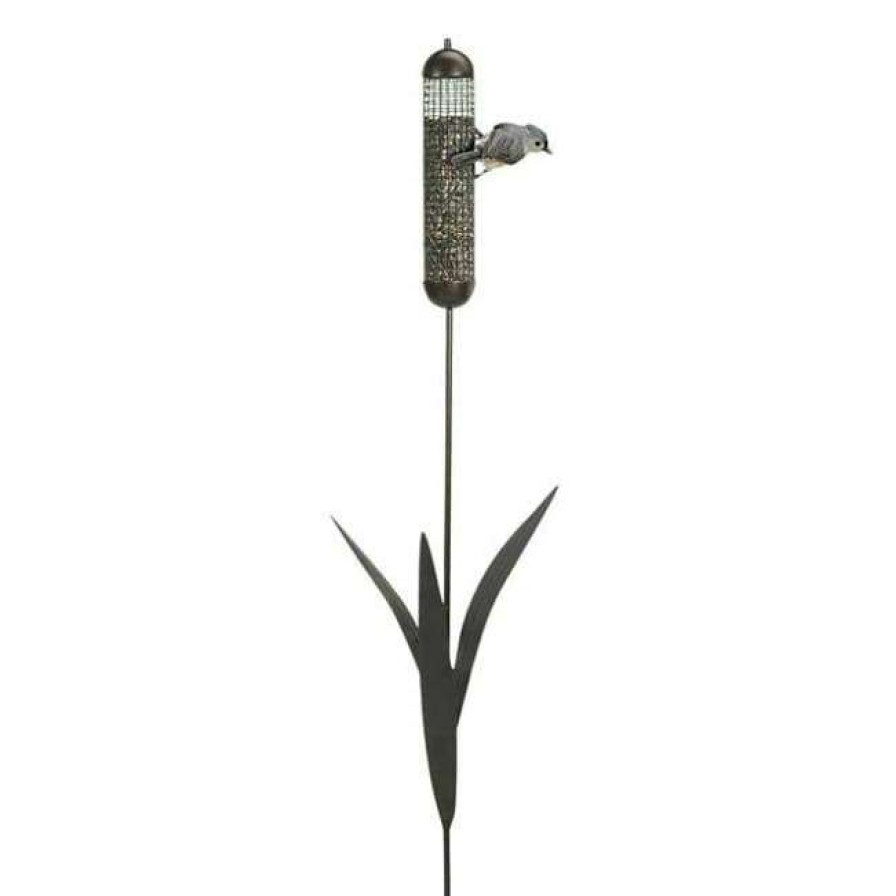 * Heritage Farms Post / Pole Mounted Houses Cattail Staked Bird Feeder | Bird Feeders