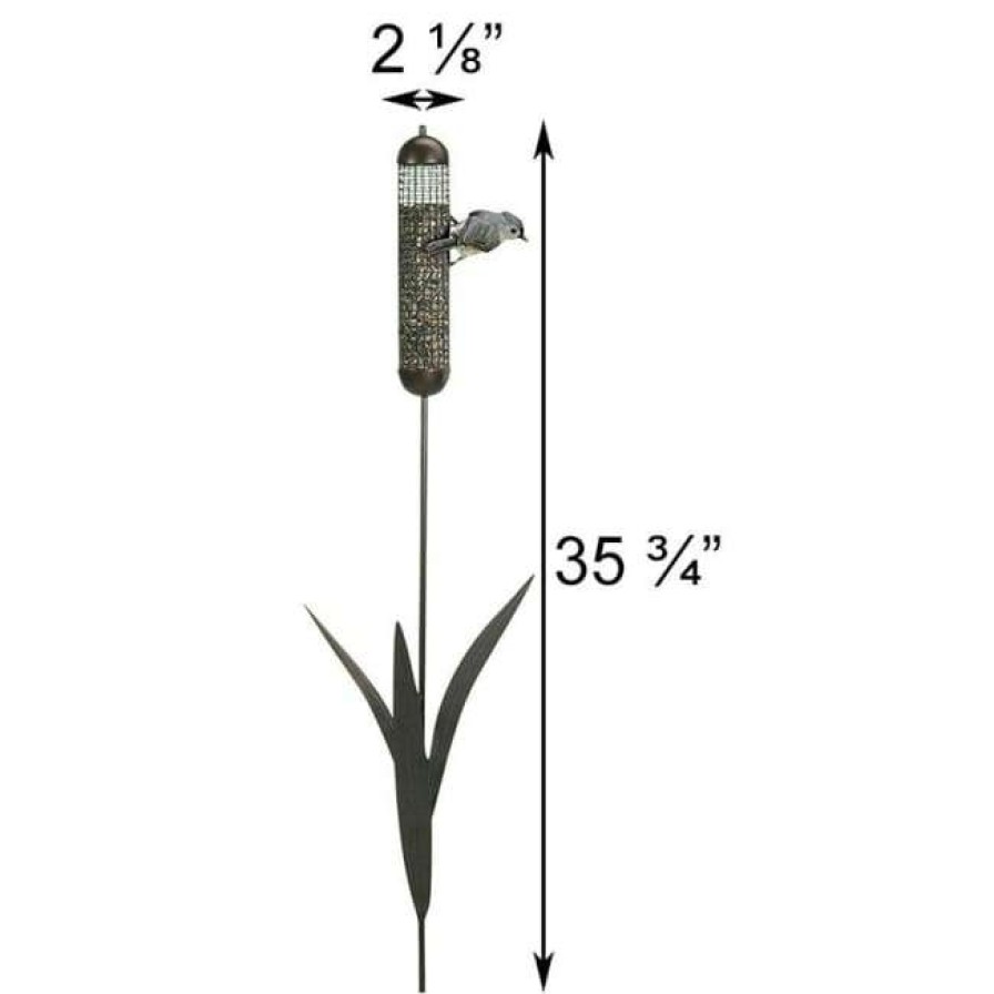 * Heritage Farms Post / Pole Mounted Houses Cattail Staked Bird Feeder | Bird Feeders